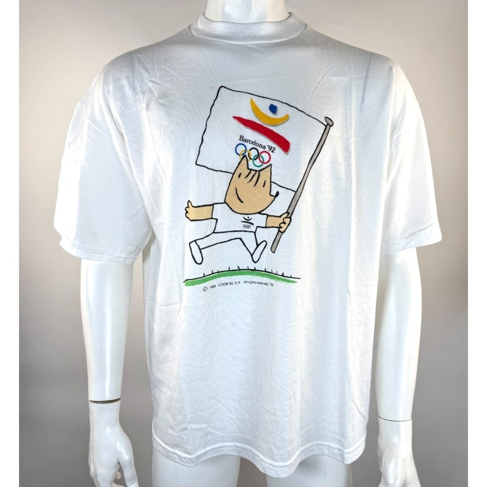 1992 Barcelona Summer‎ Olympics T-shirt Mens XXL NWT Deadstock Cotton Crew Neck